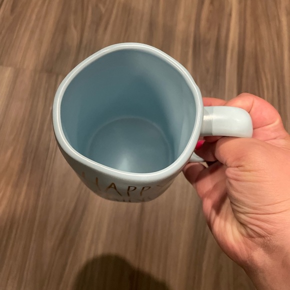 Rae Dunn by Magenta light Blue and Gold Happy Spring Ceramic Mug for Dining - Picture 6 of 11